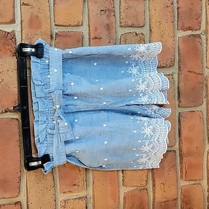 Girls GAP chambray shorts size large 10